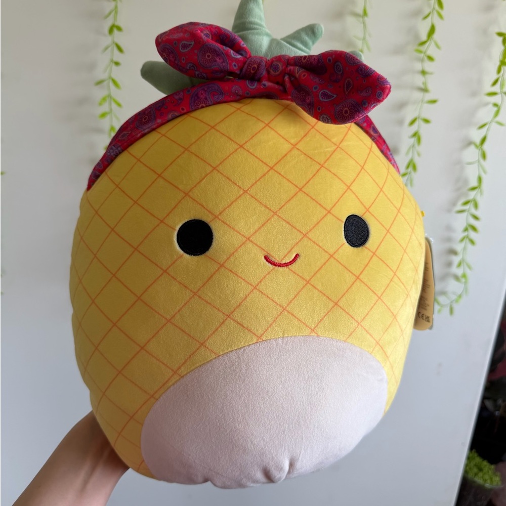 12’ Maui the pineapple with red bandana squishmallow